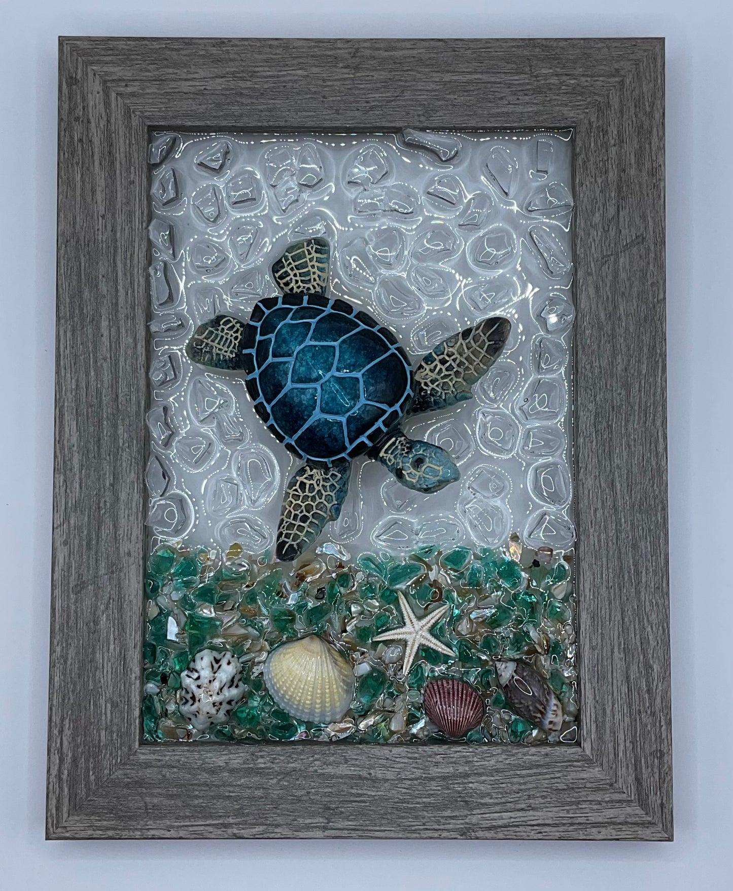 5x7 Blue Turtle Frame 026