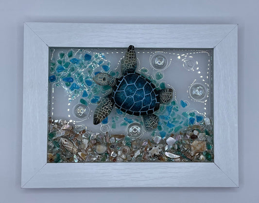 5x7 Blue Turtle Frame 031