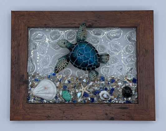 5x7 Blue Turtle Frame 028