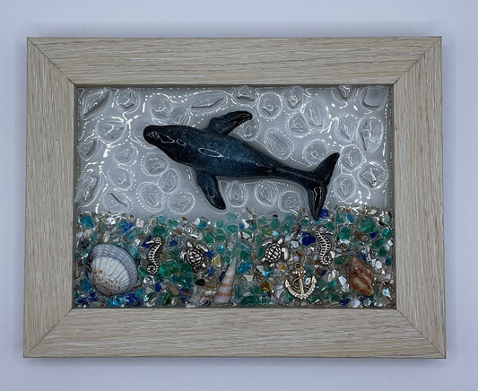 5x7 Blue Whale Frame 009