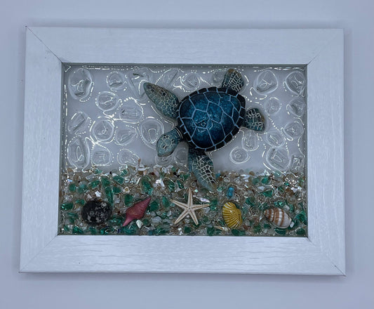 5x7 Blue Turtle Frame 023