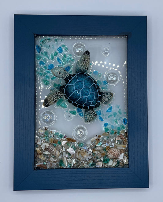 5x7 Blue Turtle Frame 030