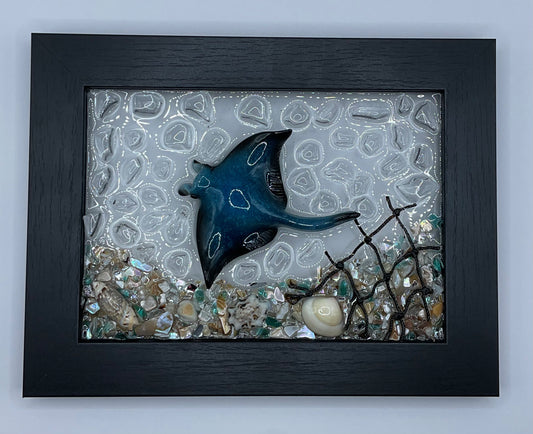 5x7 Blue Manta Ray 036