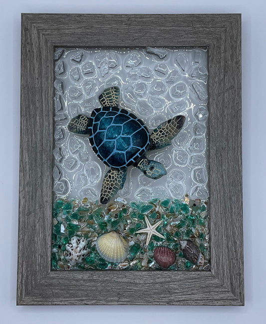 5x7 Blue Turtle Frame 026